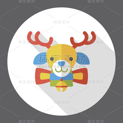 驯鹿平图标