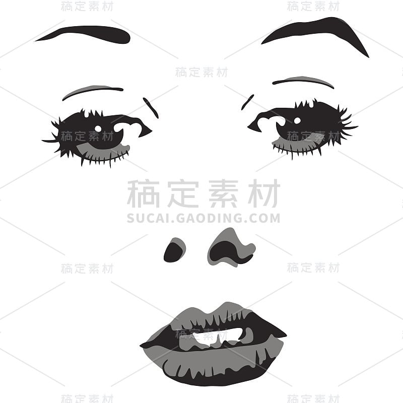 女性肖像插画