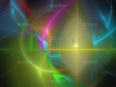 黑色上的数字分形