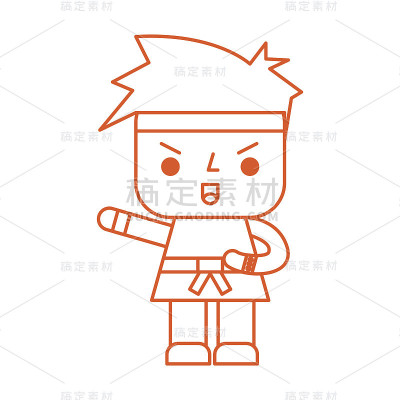 一个电子游戏战士的化身