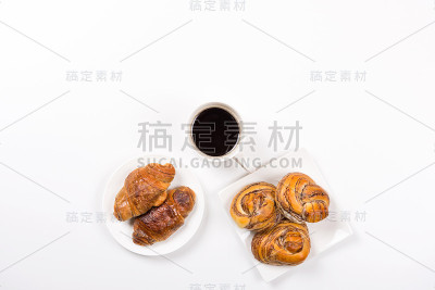丹麦咖啡羊角面包