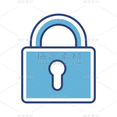 图标插图的挂锁