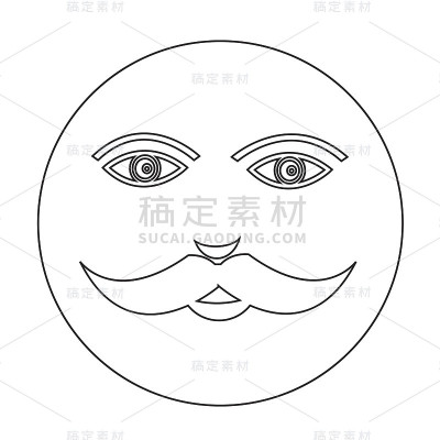 胡子男脸图标