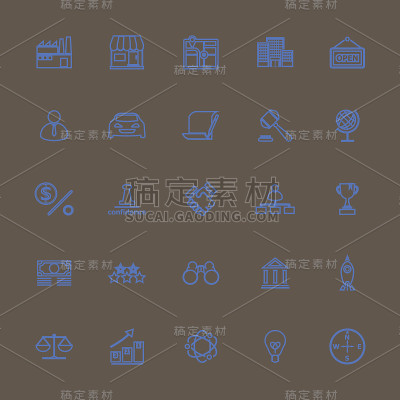 特许经营线图标为蓝色