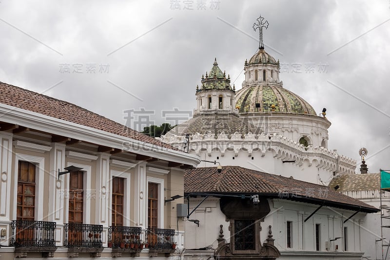 la CompanÃ-a de Jesus教堂，基多的历史中心，16世纪建立在厄瓜多尔一个印加城市的