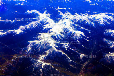 落基山脉鸟瞰图