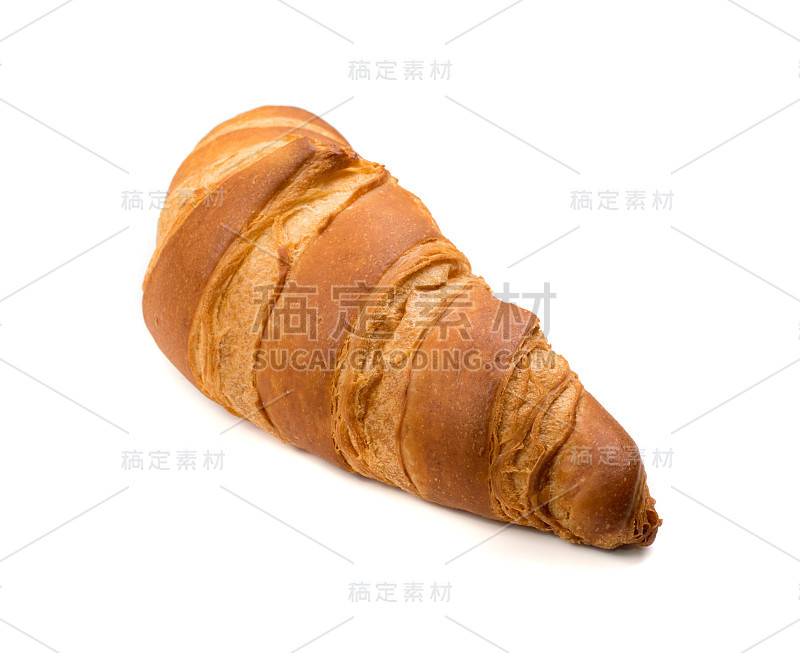 Sweet braided puff pastry isolated or pate feuille