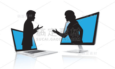 商务沟通的剪影