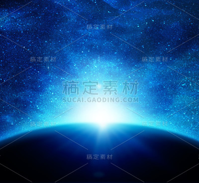 地球在太空中对抗太阳