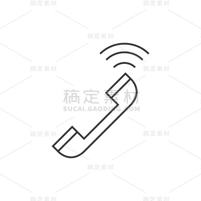 轮廓图标-无线电话