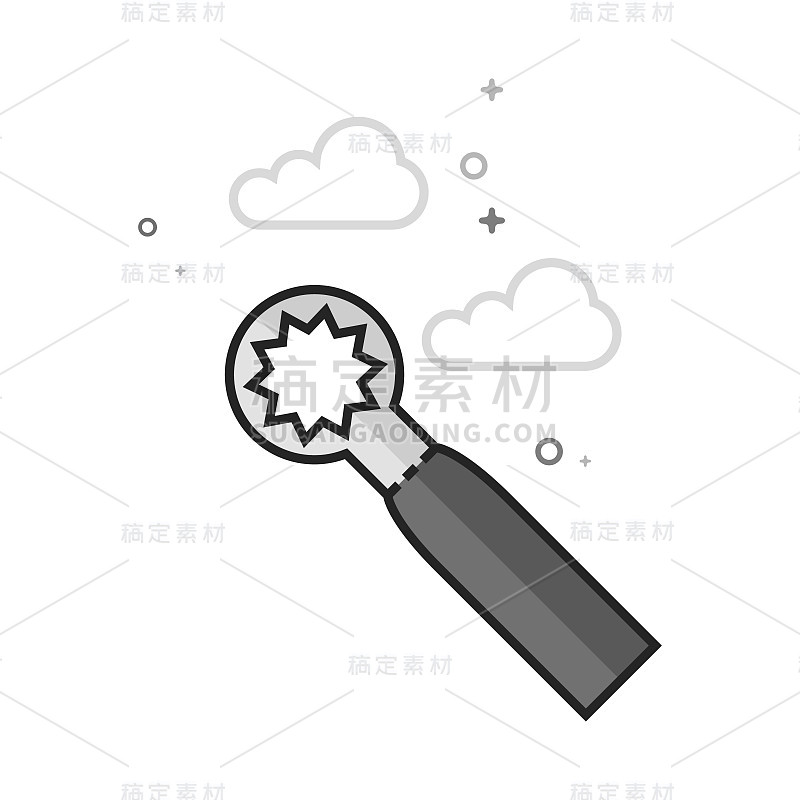 平面灰度图标-自行车工具