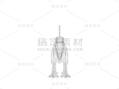 三维线框恐龙