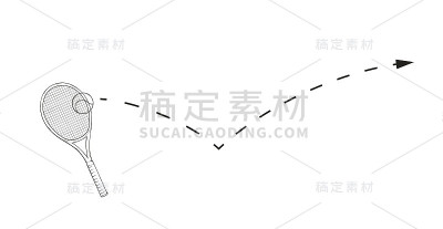 网球拍和球