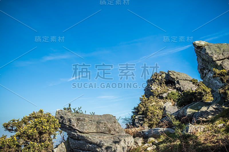 美丽的景色，在蓝色的大西洋海岸的山脉，巴斯克国家，法国