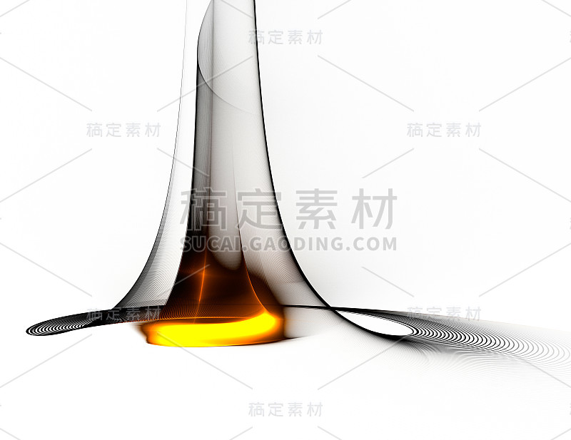 抽象分形黑黄图