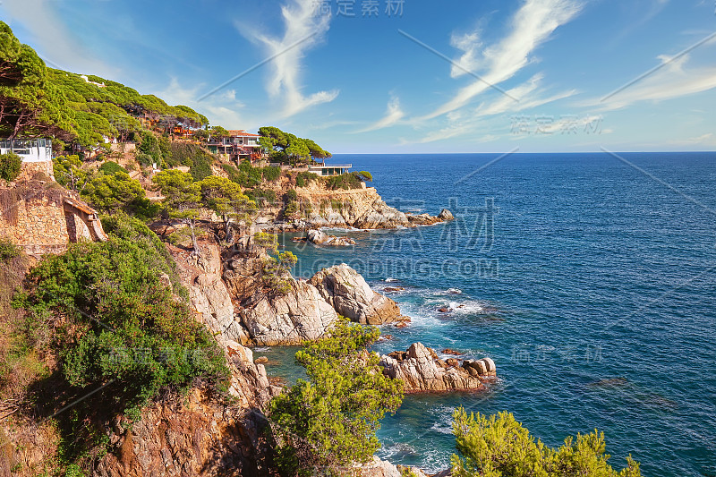 美丽的巴利阿里海海岸，在略雷特德马尔，西班牙