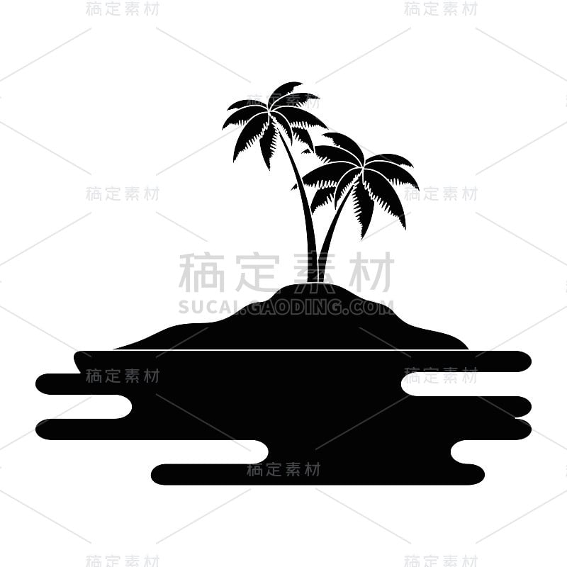 海滩景观景色与大海