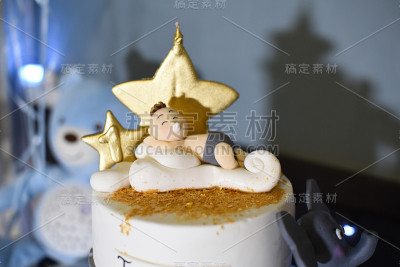 生日蛋糕上的蜡烛