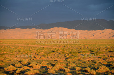 蒙古南部的戈壁沙漠
