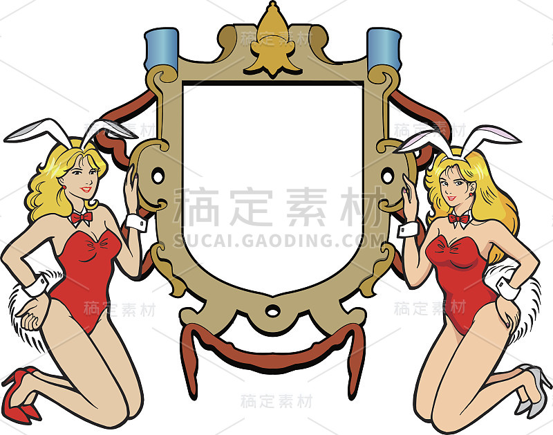 金发兔女郎和框架