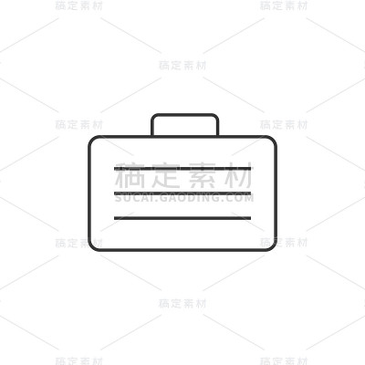 轮廓图标-商务手提箱