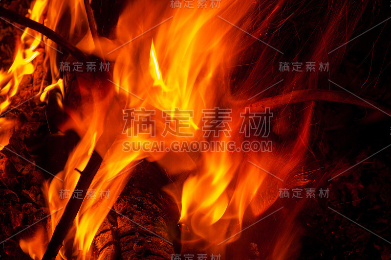 火燃烧的火