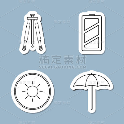 相机配件线图标