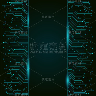 线路板，垂直高科技横幅，背景纹理