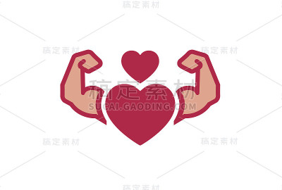 强烈的爱心设计符号
