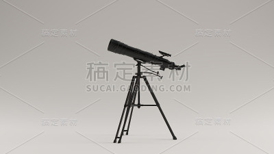 黑色现代望远镜