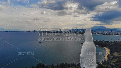 鸟瞰图林翁塔，松特半岛在岘港市