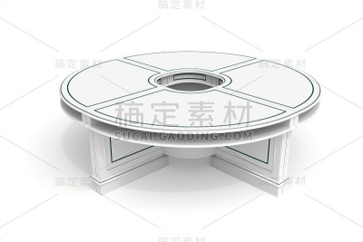 白色木制圆桌