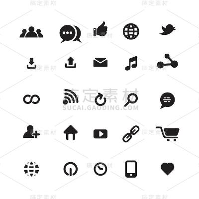 通讯矢量图标设计插图