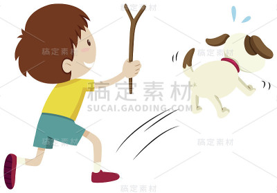 一个追狗的坏男孩