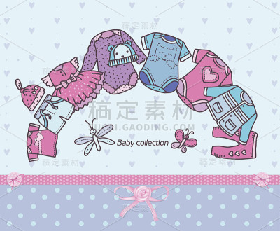 为婴儿收集衣物