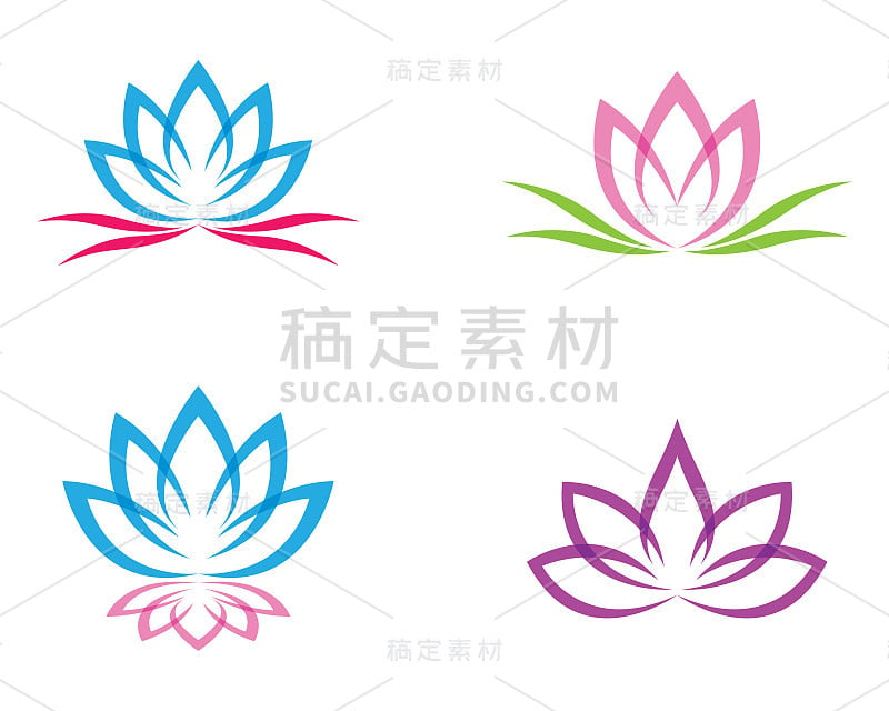 Lotus symbol vector icon illustration