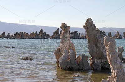 加利福尼亚莫诺湖的超现实景观