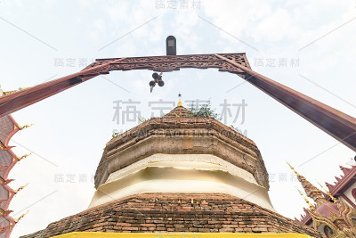 清迈市的一座佛教寺庙。泰国。2020年2月22日