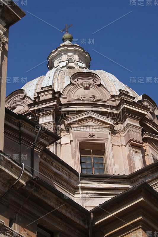 意大利罗马的圣卢卡和玛蒂娜教堂塔(Chiesa dei san Luca e Martina)