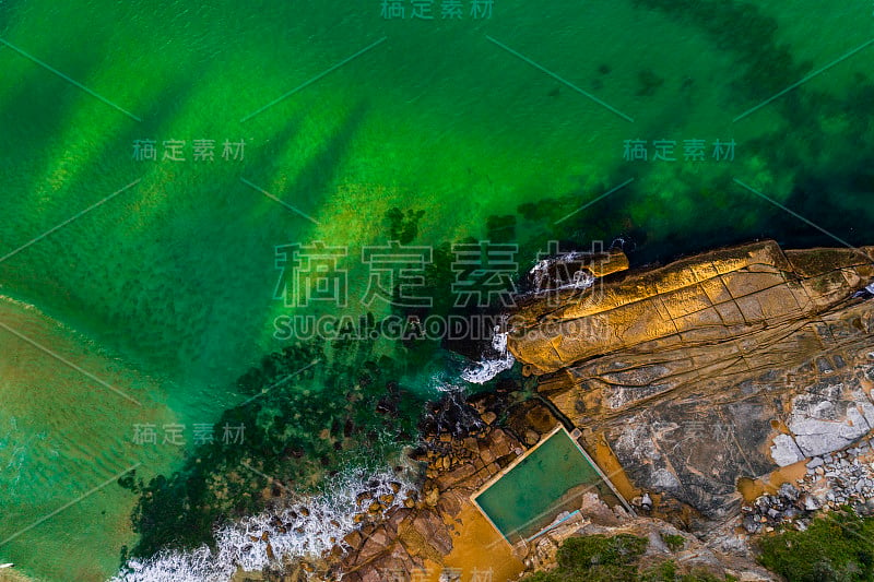 澳大利亚鲸鱼海滩的海洋泳池