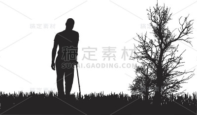 矢量剪影的人