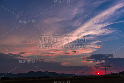 美丽的日落