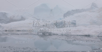 格陵兰岛伊卢利萨特冰湾迪斯科湾的冰川