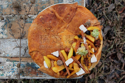 奢华的奶油煎饼