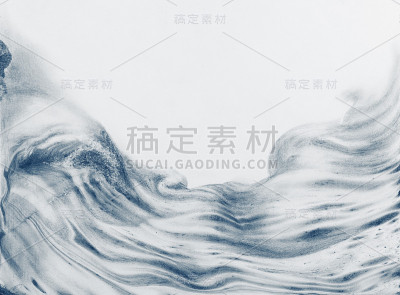 神秘的深蓝色表面。抽象绘画