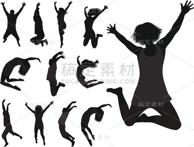 跳舞的年轻人。