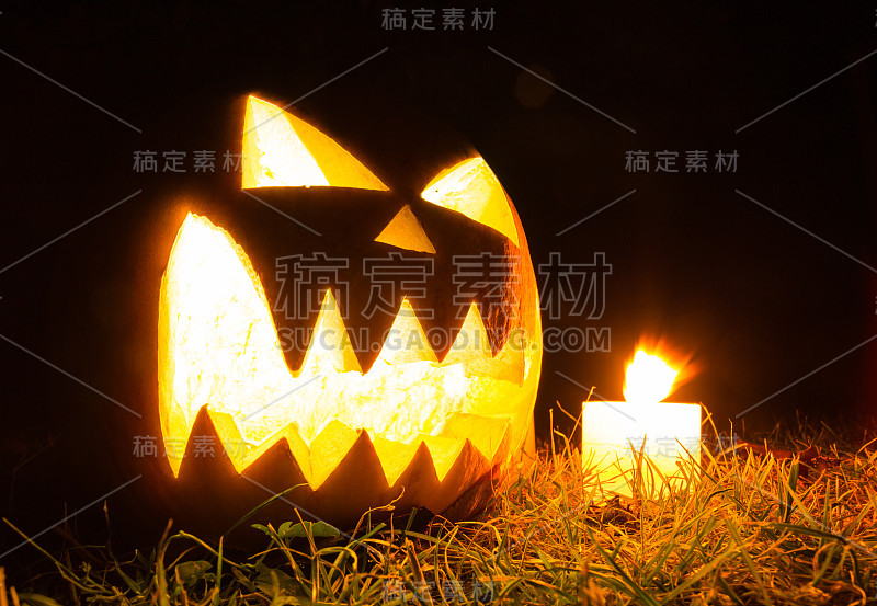 万圣节南瓜和蜡烛