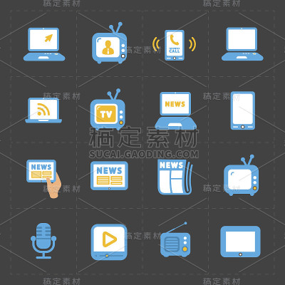 矢量媒体图标集