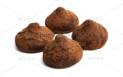 巧克力松露孤立