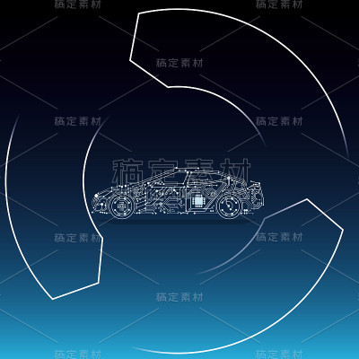 电动汽车-电池回收图标在蓝绿色的背景